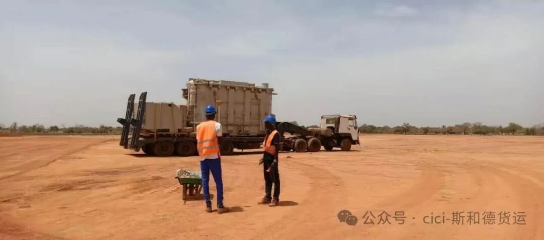 Heavy lift Africa equipment finally arriving at the inland Burkina Faso project site